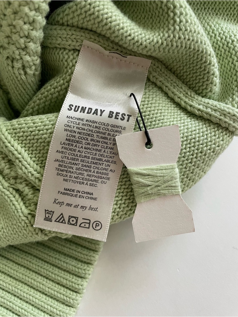 Aritzia Sunday Best Lamora Cable Knit Longline Cardigan in Sagebrush Green - Picture 8 of 14